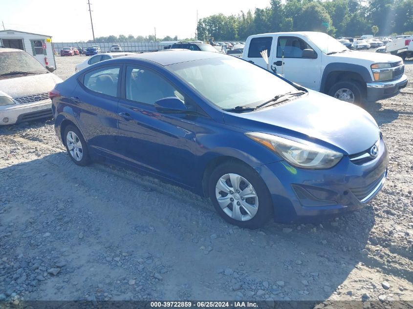 5NPDH4AE2GH704788 | 2016 HYUNDAI ELANTRA