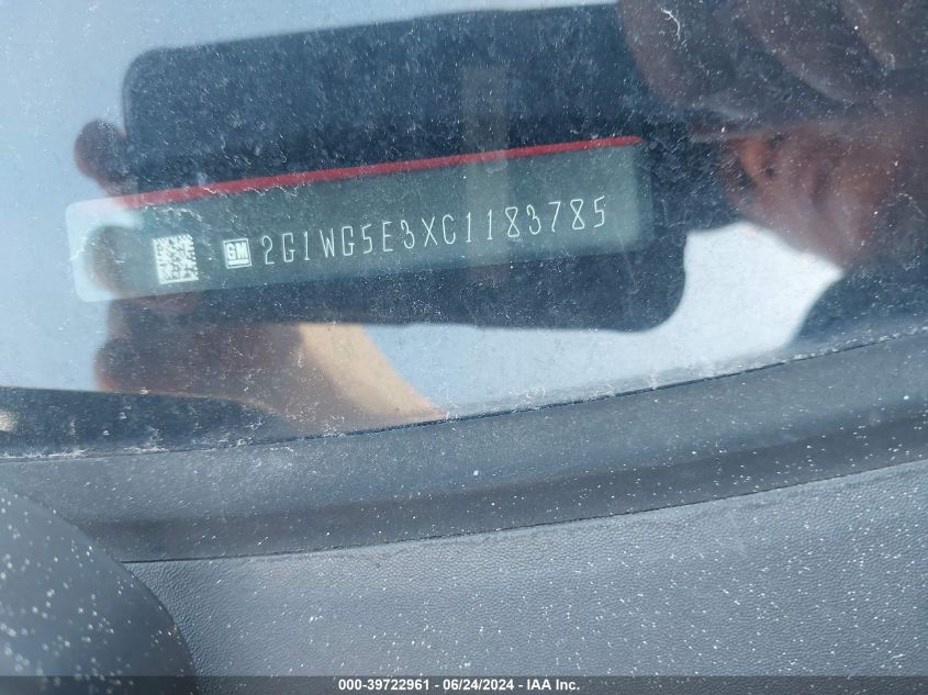 2012 Chevrolet Impala Lt VIN: 2G1WG5E3XC1183785 Lot: 39722961