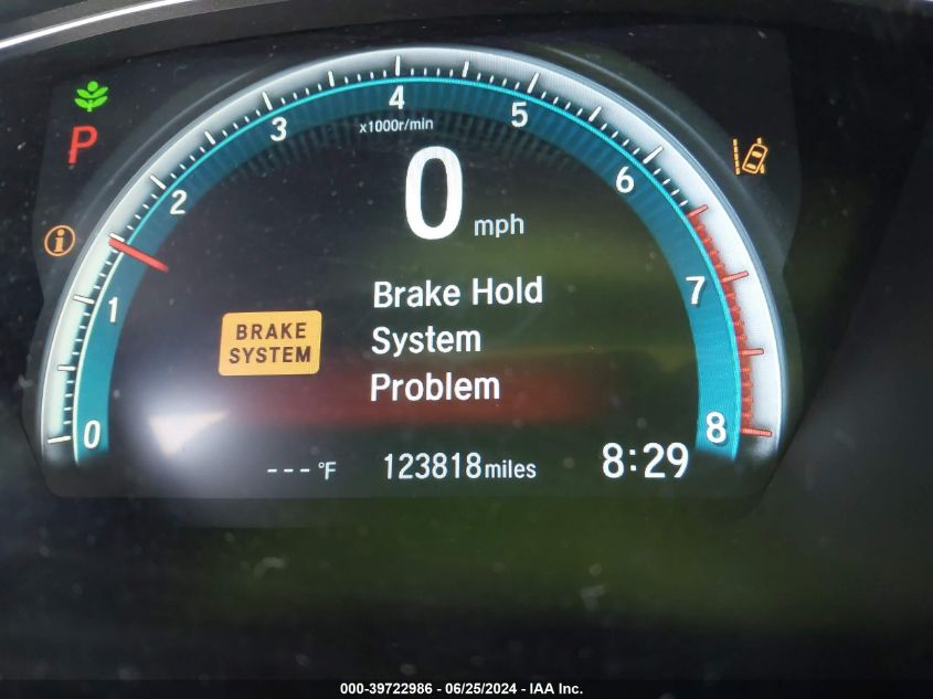 2018 Honda Civic Touring VIN: JHMFC1F96JX011122 Lot: 39722986