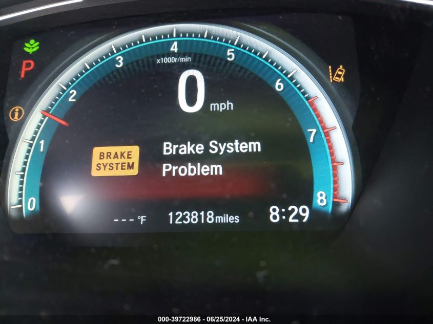 2018 Honda Civic Touring VIN: JHMFC1F96JX011122 Lot: 39722986