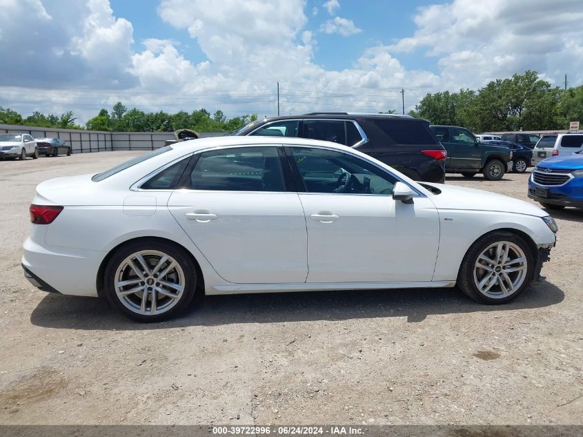 2023 Audi A4 Premium Plus 45 Tfsi S Line Quattro S Tronic VIN: WAUEAAF48PN014175 Lot: 39722996