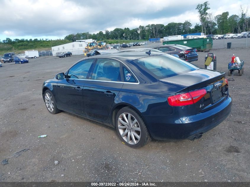 2013 Audi A4 2.0T Premium VIN: WAUFFAFL1DN012938 Lot: 39723022