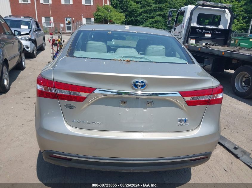 2014 Toyota Avalon Hybrid Xle Touring VIN: 4T1BD1EB1EU019181 Lot: 39723055