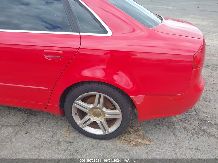 2007 Audi A4 2.0T VIN: WAUDF78E27A053633 Lot: 39723081