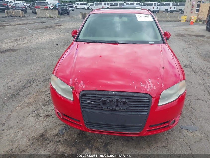 2007 Audi A4 2.0T VIN: WAUDF78E27A053633 Lot: 39723081