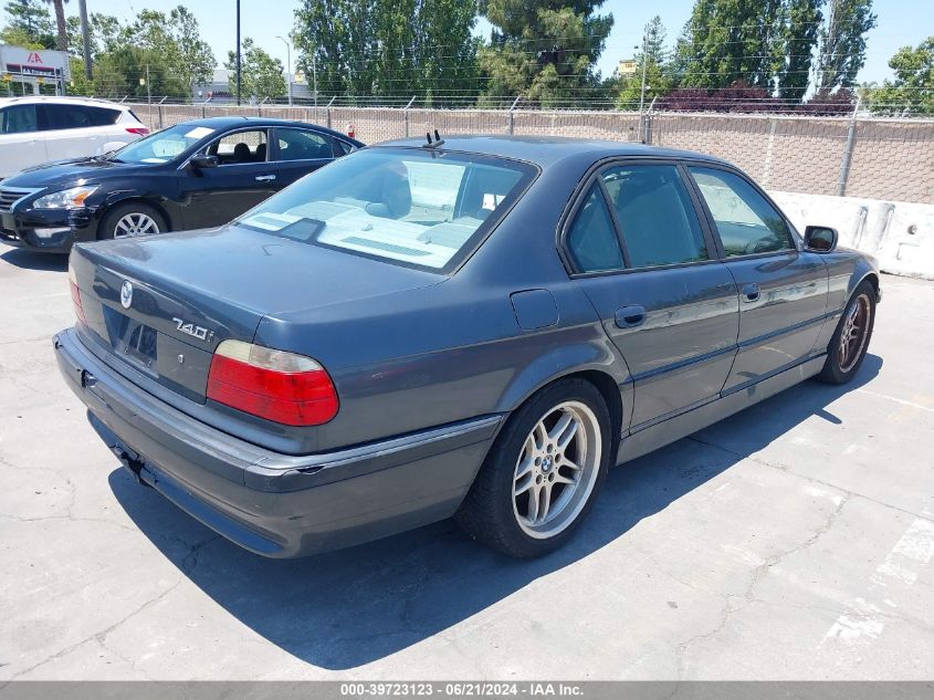 2001 BMW 740Ia VIN: WBAGG83481DN85652 Lot: 39723123