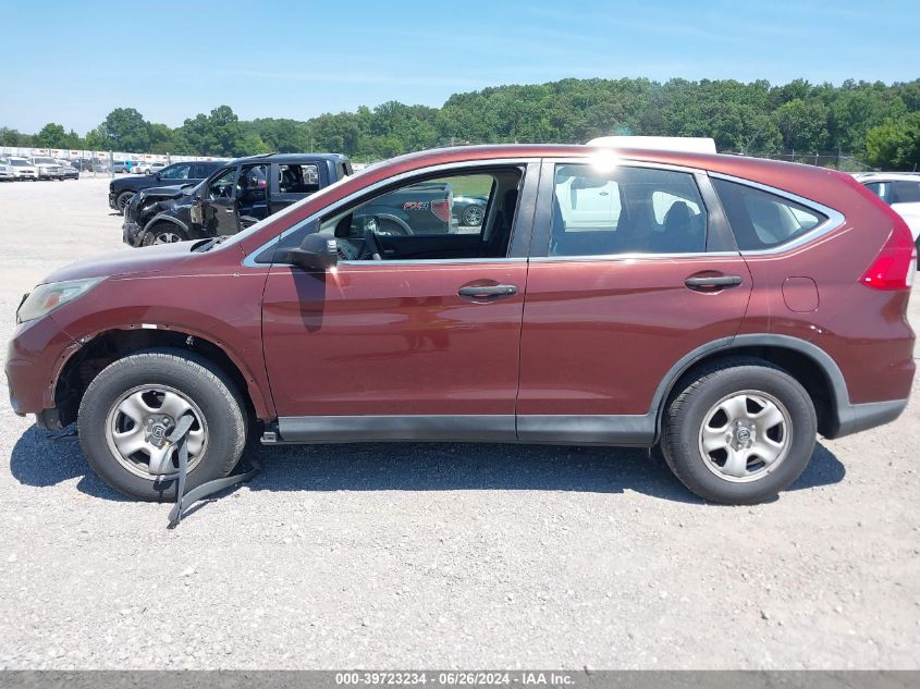 2015 Honda Cr-V Lx VIN: 2HKRM3H34FH526543 Lot: 39723234