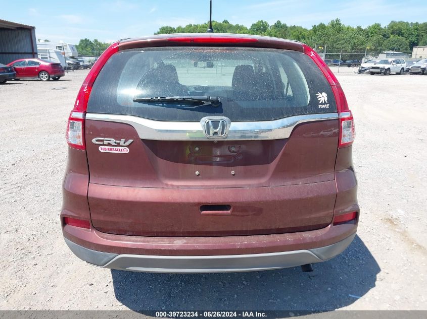2015 Honda Cr-V Lx VIN: 2HKRM3H34FH526543 Lot: 39723234