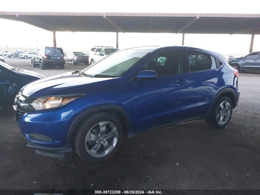 2018 Honda Hr-V Lx VIN: 3CZRU6H38JG729674 Lot: 39723259