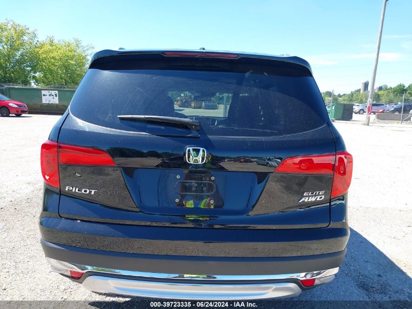 2017 Honda Pilot Elite VIN: 5FNYF6H06HB053162 Lot: 39723335