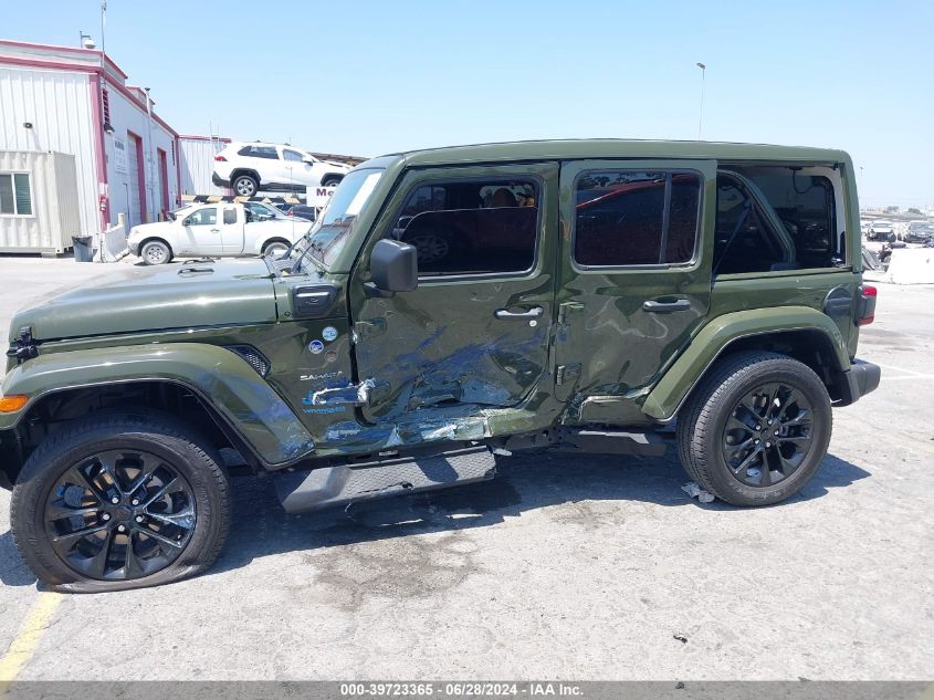 2022 Jeep Wrangler 4Xe Unlimited Sahara 4X4 VIN: 1C4JJXP69NW228829 Lot: 39723365