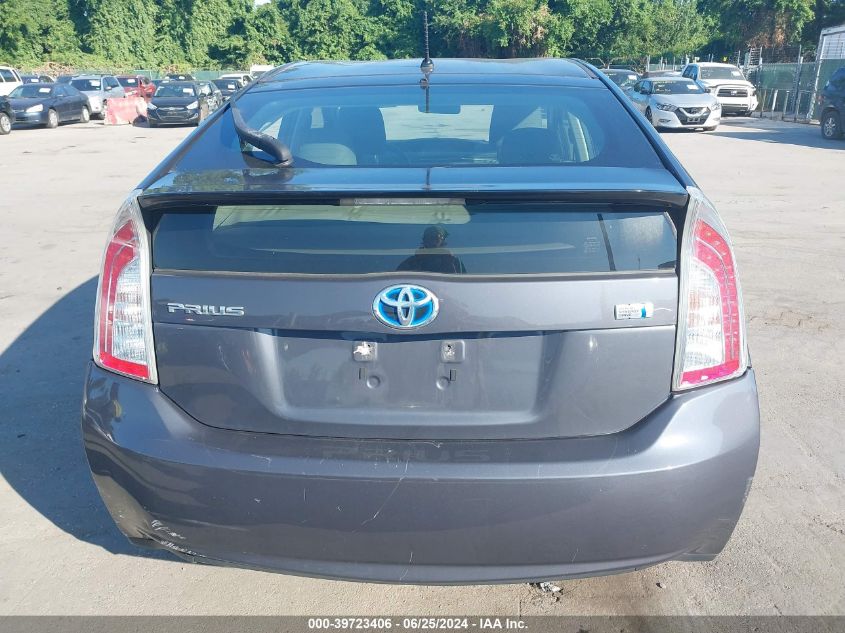 2012 Toyota Prius Two VIN: JTDKN3DU8C5454481 Lot: 39723406