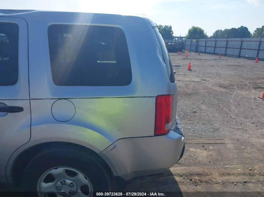 2010 Honda Pilot Lx VIN: 5FNYF3H21AB004876 Lot: 39723628