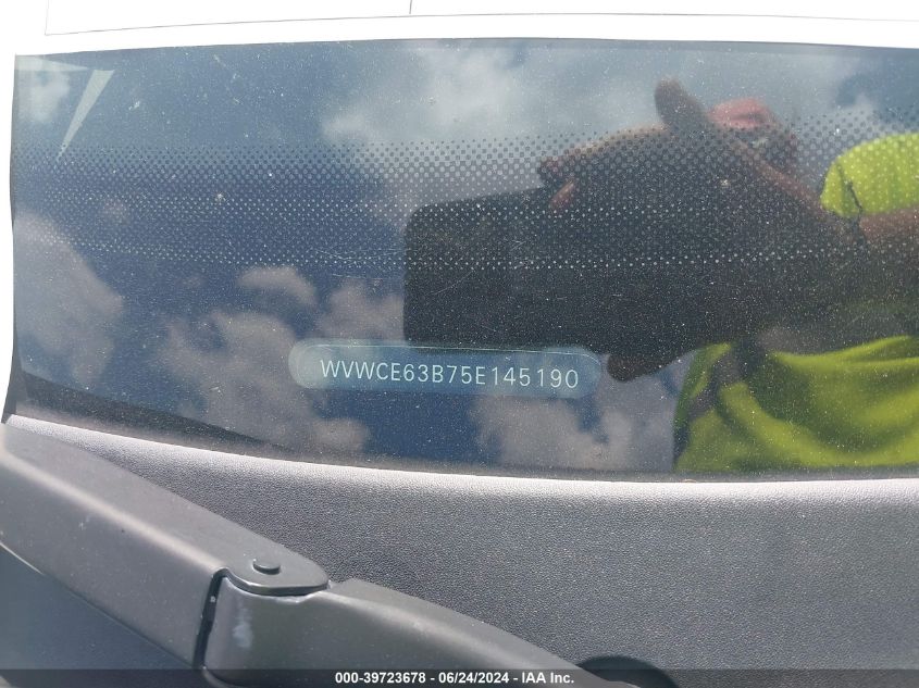 2005 Volkswagen Passat Gls Tdi VIN: WVWCE63B75E145190 Lot: 39723678