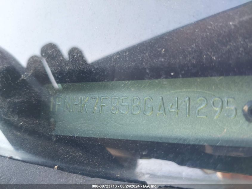 2011 Ford Explorer Limited VIN: 1FMHK7F85BGA41295 Lot: 39723713