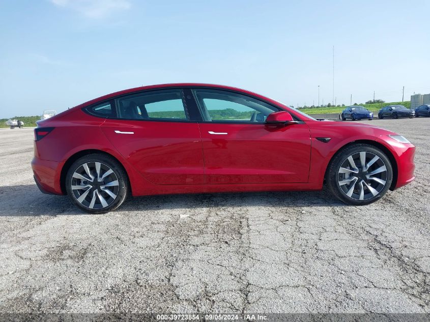 2024 Tesla Model 3 Rear-Wheel Drive VIN: 5YJ3E1EA0RF760823 Lot: 39723854