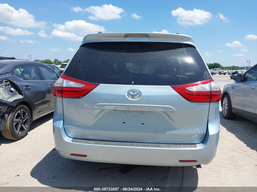 2015 Toyota Sienna Le 8 Passenger VIN: 5TDKK3DC9FS539974 Lot: 39723857