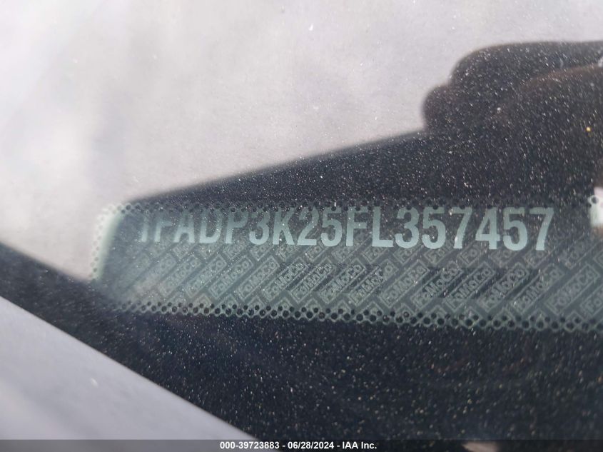 2015 Ford Focus Se VIN: 1FADP3K25FL357457 Lot: 39723883