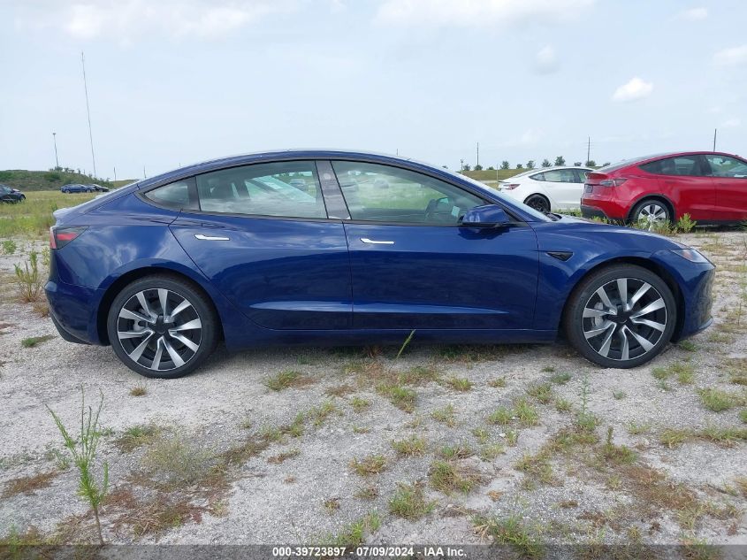 2024 Tesla Model 3 Rear-Wheel Drive VIN: 5YJ3E1EA1RF760216 Lot: 39723897