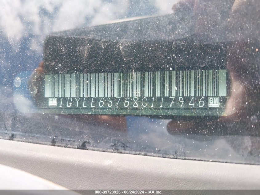 2008 Cadillac Srx V6 VIN: 1GYEE637680117946 Lot: 39723925