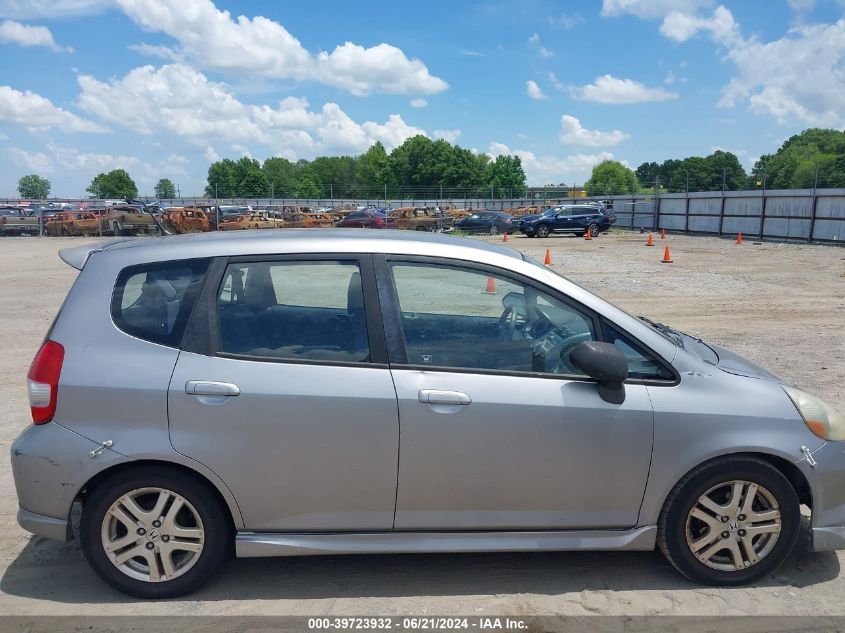 2007 Honda Fit Sport VIN: JHMGD37667S049828 Lot: 39723932