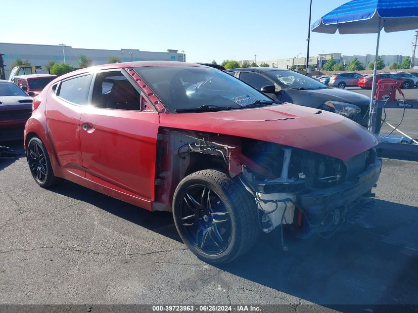 2012 Hyundai Veloster Base W/Red/Black VIN: KMHTC6AD0CU053914 Lot: 39723963