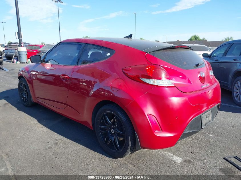 2012 Hyundai Veloster Base W/Red/Black VIN: KMHTC6AD0CU053914 Lot: 39723963