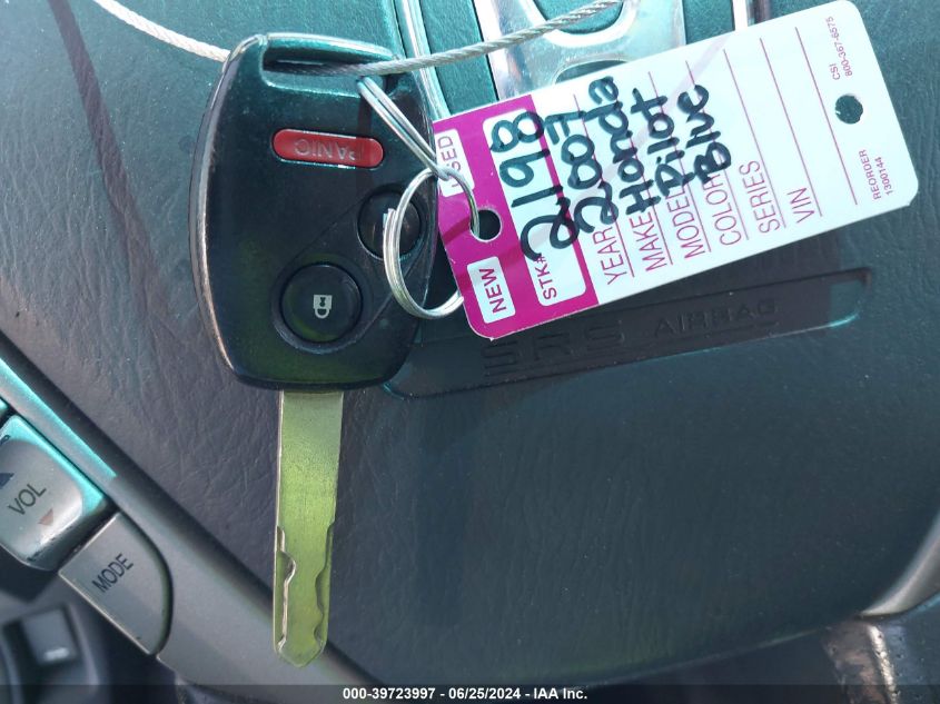 2007 Honda Pilot Exl VIN: 5FNYF28737B043774 Lot: 39723997