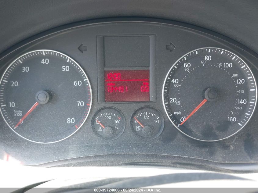 2009 Volkswagen Jetta Se/Sel VIN: 3VWRZ71K59M043925 Lot: 39724006