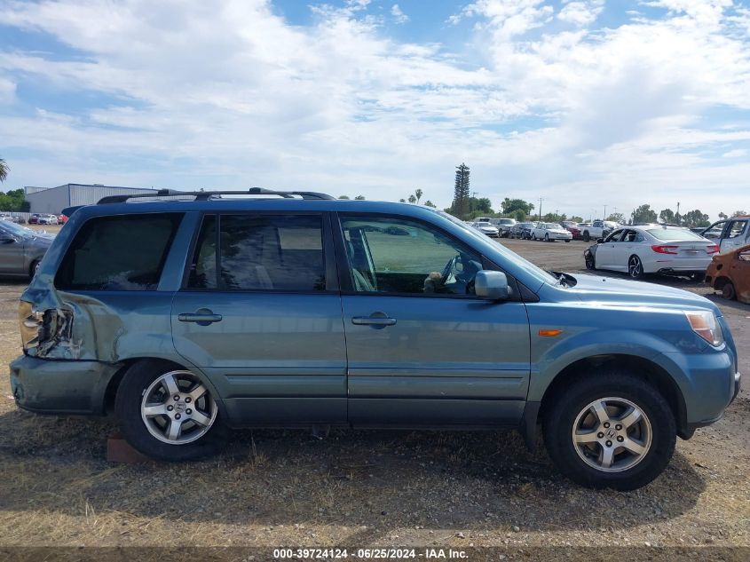 2007 Honda Pilot Ex-L VIN: 5FNYF28727B020633 Lot: 39724124