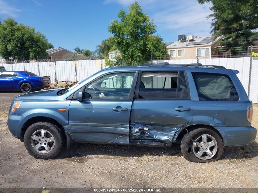 2007 Honda Pilot Ex-L VIN: 5FNYF28727B020633 Lot: 39724124