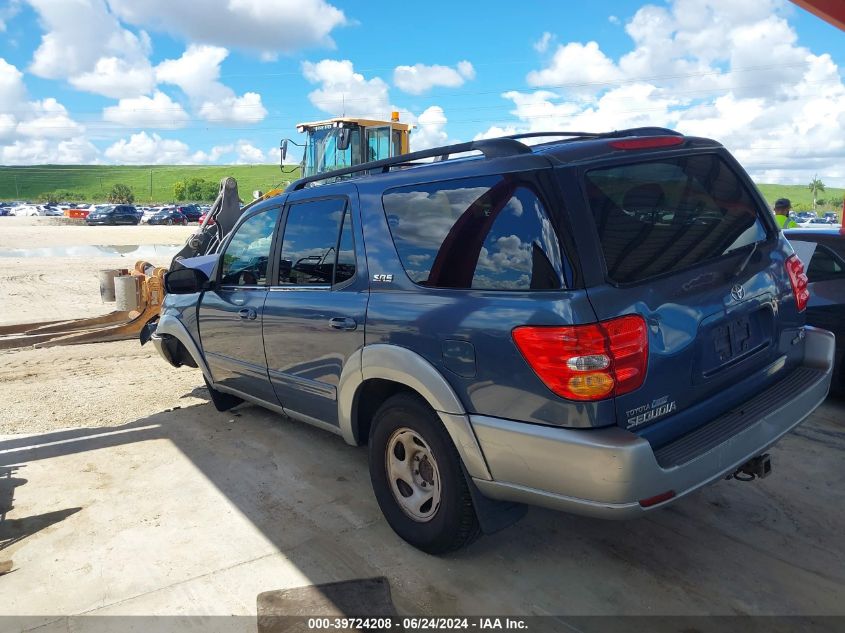 2002 Toyota Sequoia Sr5 V8 VIN: 5TDZT34A22S120322 Lot: 39724208