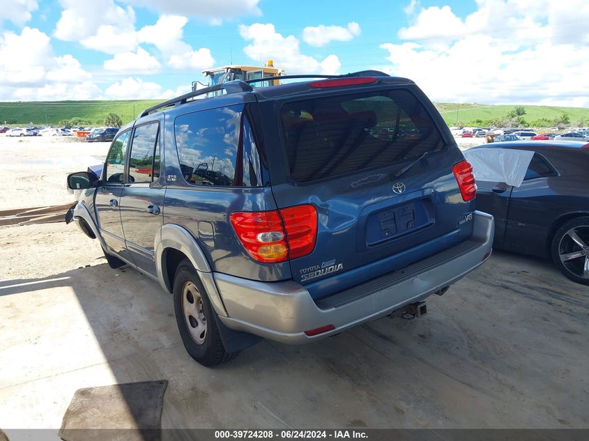 2002 Toyota Sequoia Sr5 V8 VIN: 5TDZT34A22S120322 Lot: 39724208