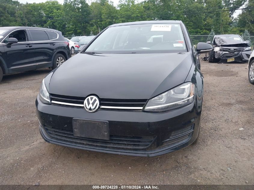 2015 Volkswagen Golf Tsi S 4-Door VIN: 3VW217AUXFM040458 Lot: 39724228