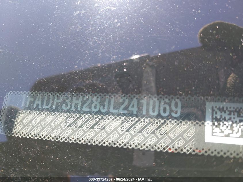 2018 Ford Focus Sel VIN: 1FADP3H28JL241069 Lot: 39724267