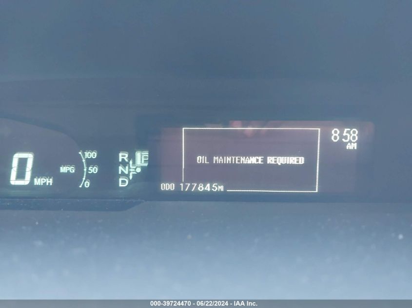 2011 Toyota Prius Four VIN: JTDKN3DU4B0301656 Lot: 39724470