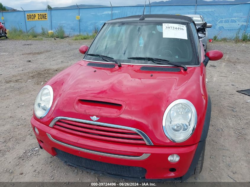 2005 Mini Cooper S VIN: WMWRH33505TK56568 Lot: 39724496