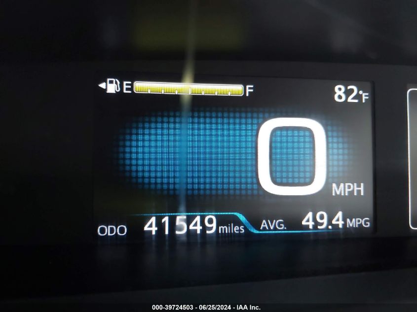 2018 Toyota Prius Two VIN: JTDKBRFU6J3589346 Lot: 39724503