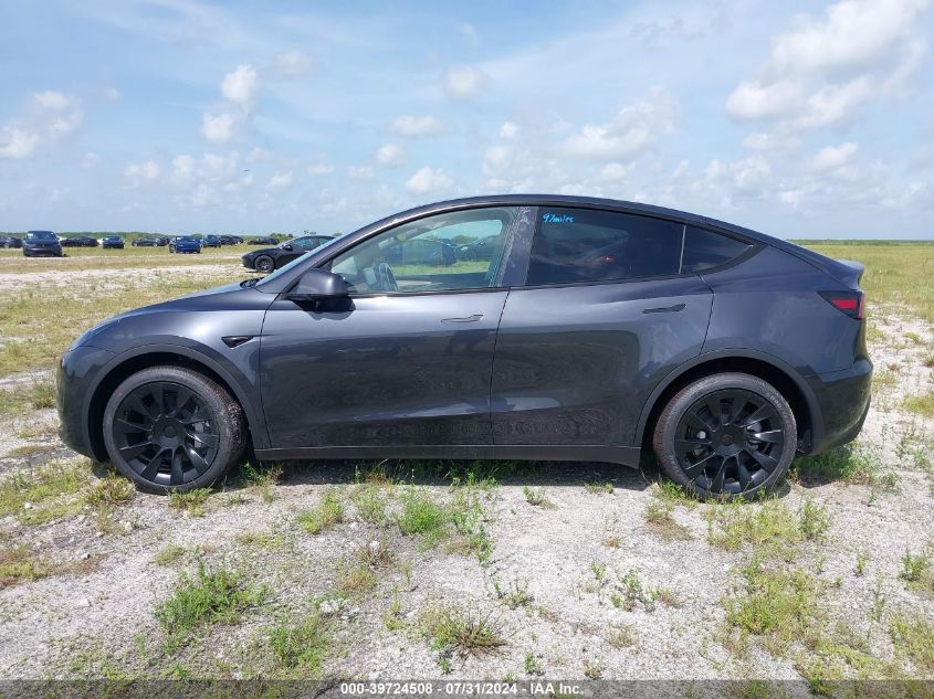 2024 Tesla Model Y Long Range Dual Motor All-Wheel Drive VIN: 7SAYGDEE9RA293132 Lot: 39724508