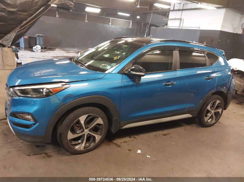 2017 Hyundai Tucson Limited VIN: KM8J3CA2XHU375052 Lot: 39724536