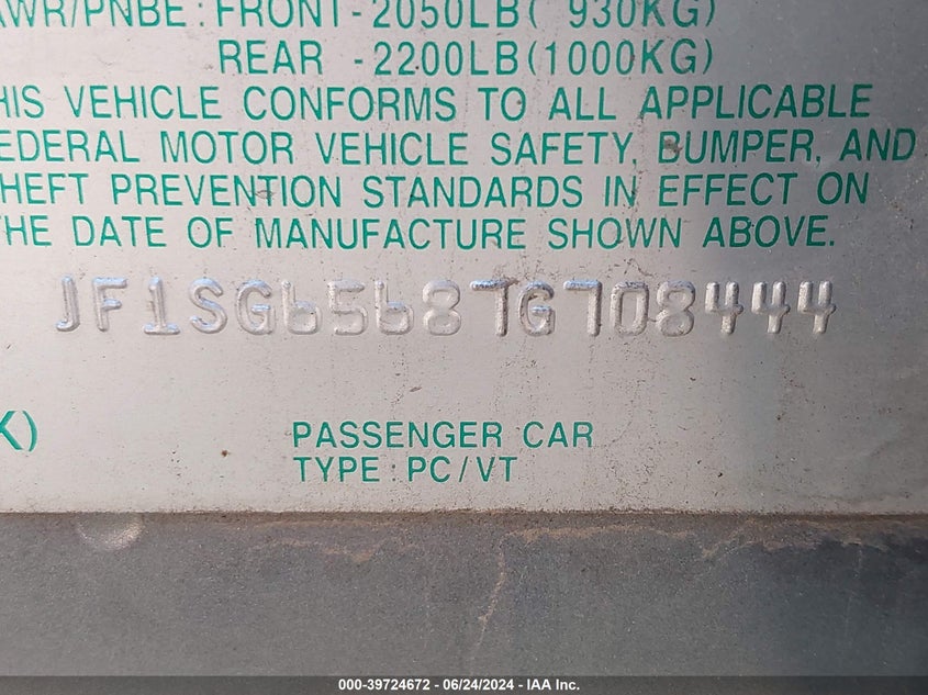 2007 Subaru Forester 2.5X VIN: JF1SG65687G708444 Lot: 39724672