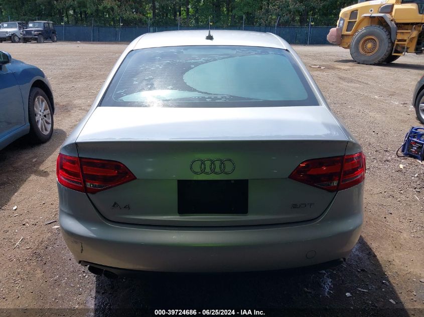 2010 Audi A4 2.0T Premium VIN: WAUAFAFL7AN009094 Lot: 39724686