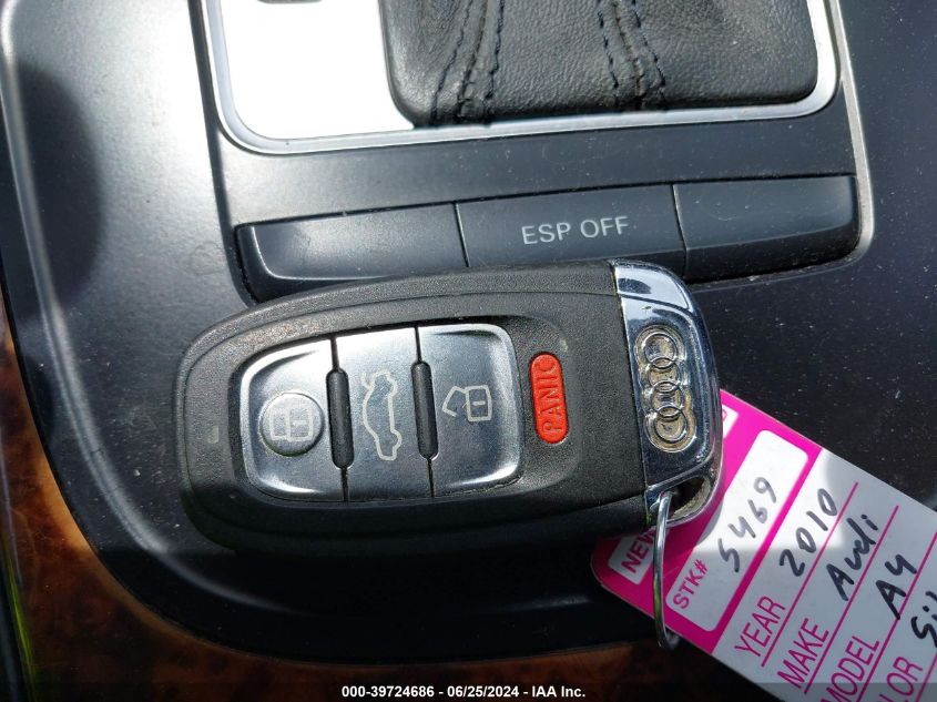 2010 Audi A4 2.0T Premium VIN: WAUAFAFL7AN009094 Lot: 39724686