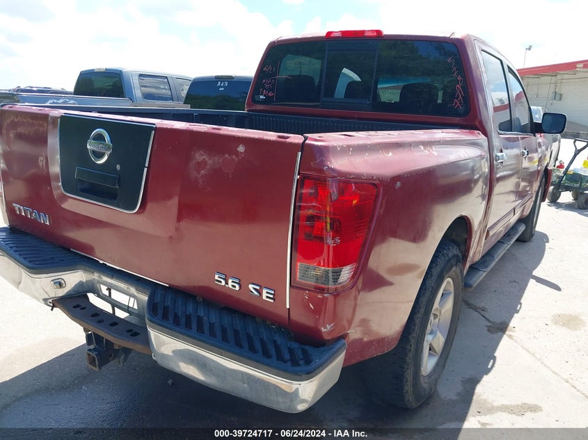 2004 Nissan Titan Se VIN: 1N6AA07A24N578977 Lot: 39724717