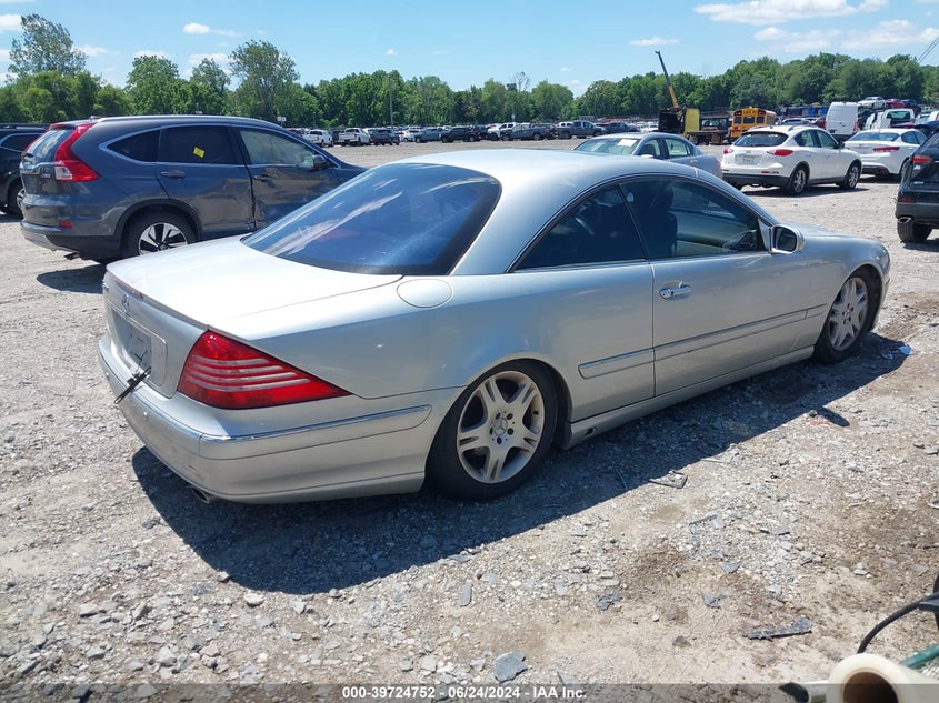 2003 Mercedes-Benz Cl 500 VIN: WDBPJ75J53A034406 Lot: 39724752