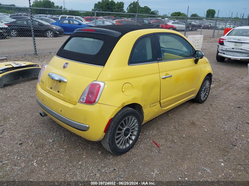2013 Fiat 500 Lounge VIN: 3C3CFFER5DT740078 Lot: 39724852