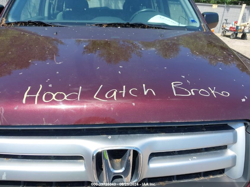 2007 Honda Pilot Lx VIN: 5FNYF18177B021332 Lot: 39725043