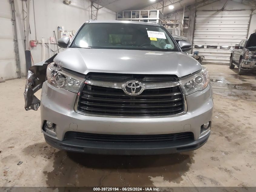 2016 Toyota Highlander Limited V6 VIN: 5TDDKRFH1GS332436 Lot: 39725194