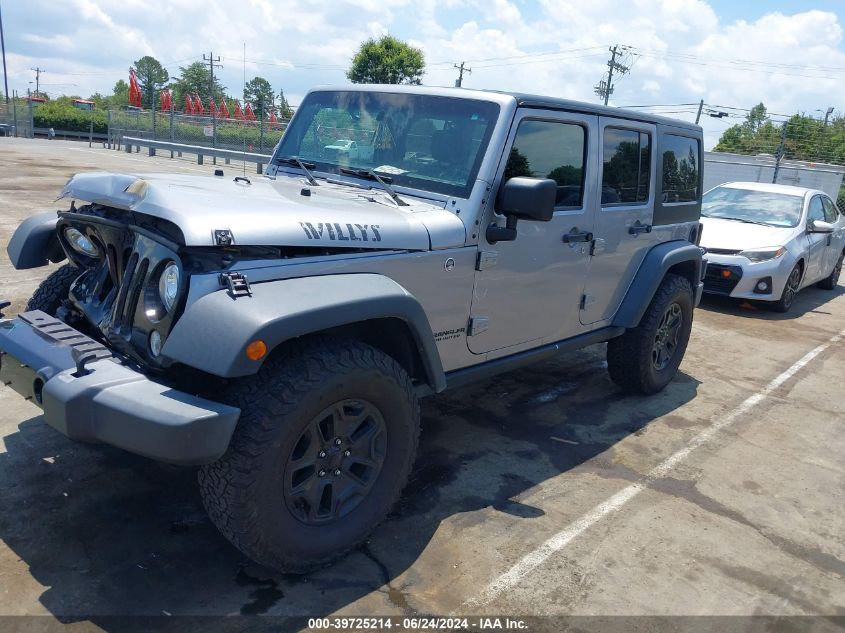 2017 Jeep Wrangler Unlimited Willy Wheeler 4X4 VIN: 1C4HJWDG1HL655627 Lot: 39725214