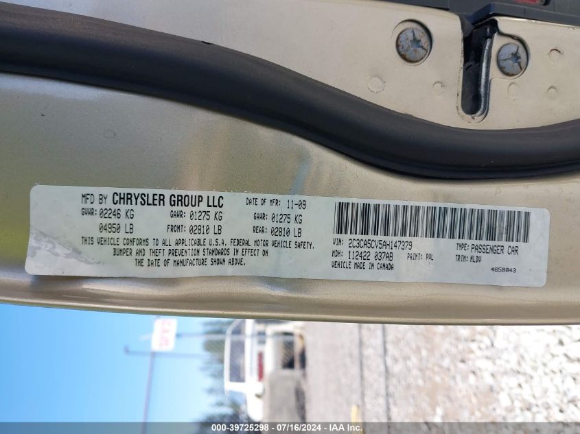 2010 Chrysler 300 Touring/Signature Series/Executive Series VIN: 2C3CA5CV5AH147379 Lot: 39725298